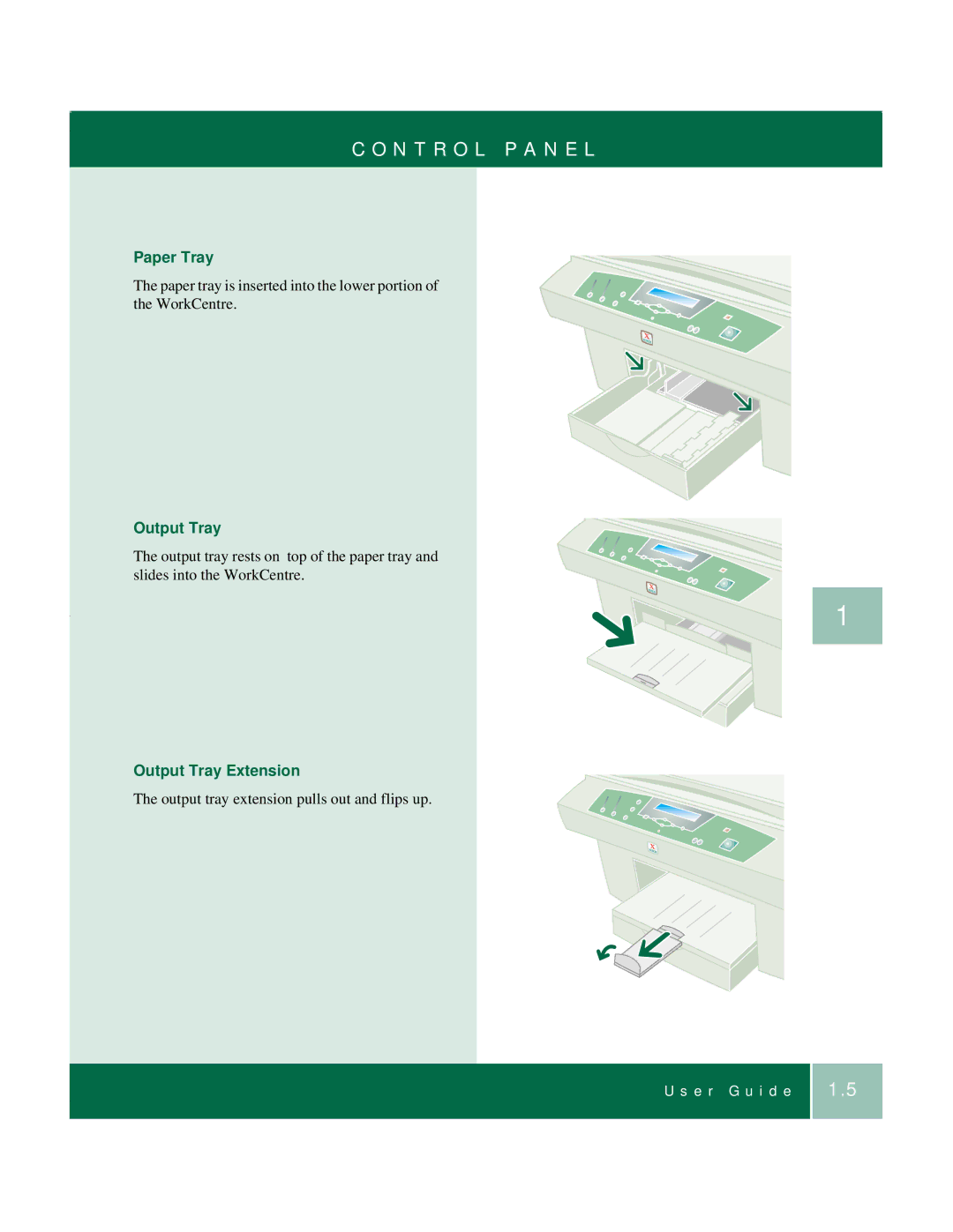 Xerox 701P35371 manual Paper Tray, Output Tray Extension 