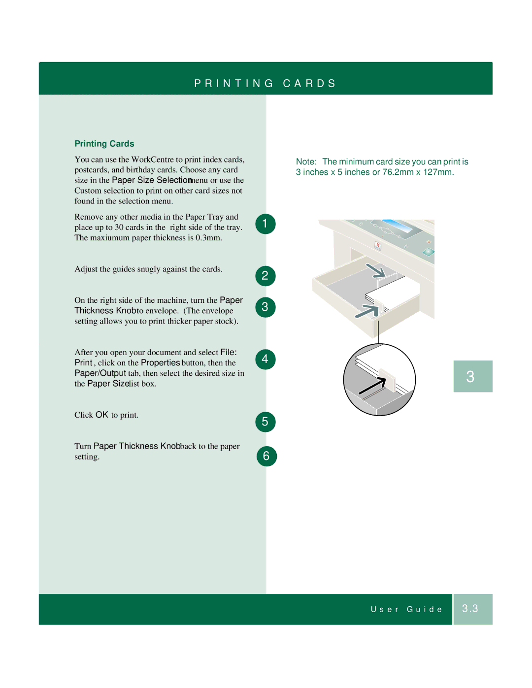 Xerox 701P35371 manual I N T I N G C a R D S, Printing Cards 