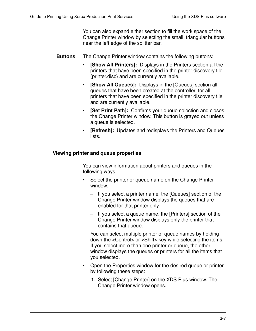 Xerox 701P40016 manual Viewing printer and queue properties 