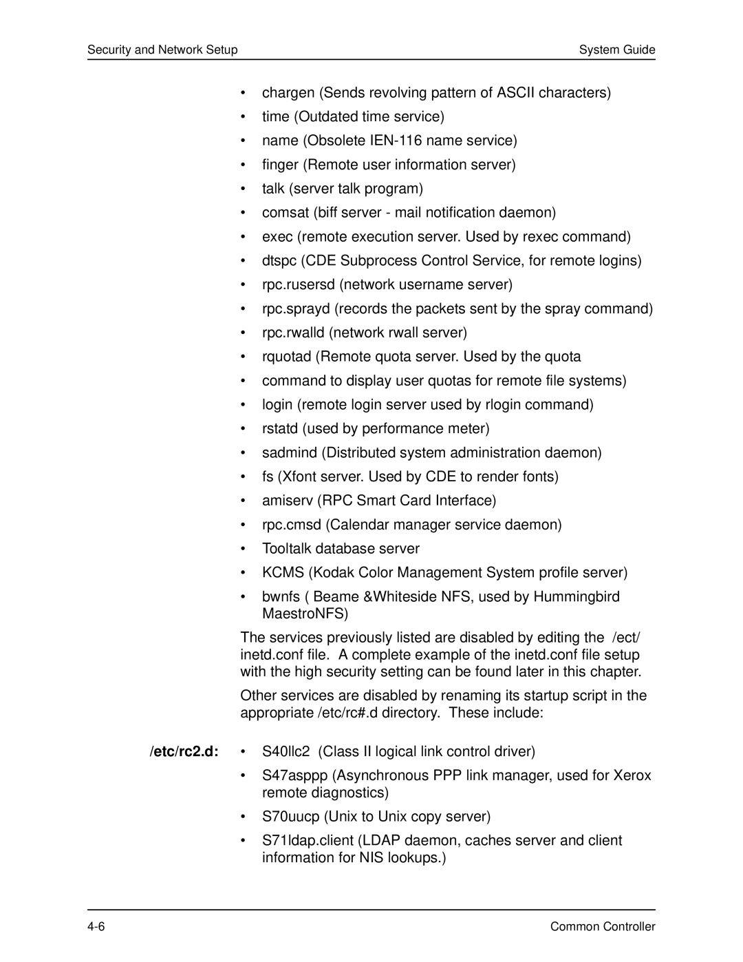 Xerox 701P40211 manual Security and Network Setup System Guide 