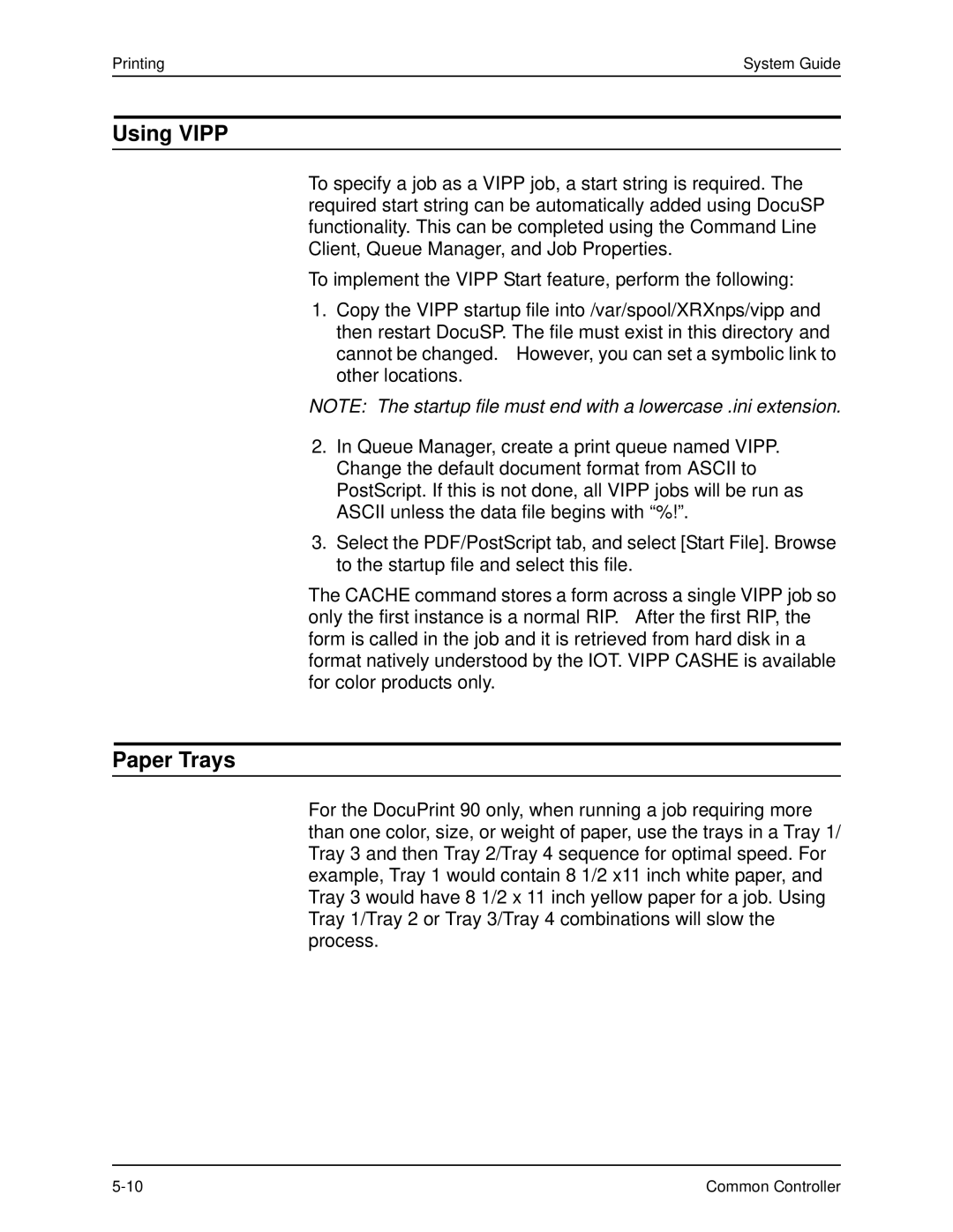 Xerox 701P40211 manual Using Vipp, Paper Trays 