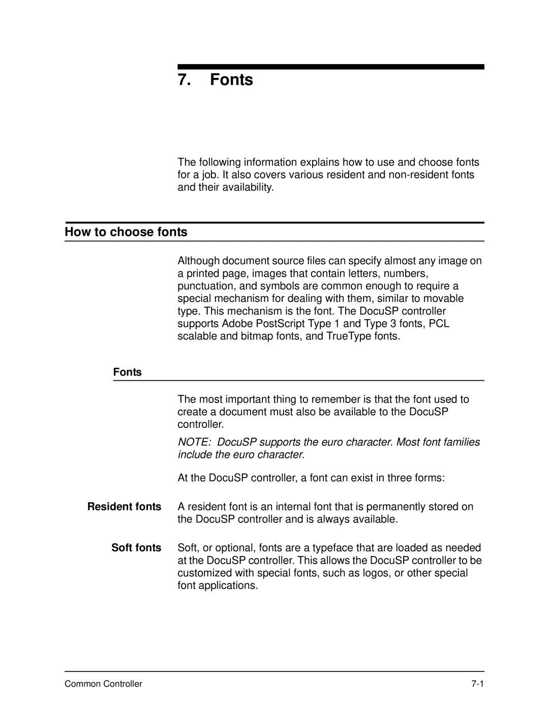 Xerox 701P40211 manual Fonts, How to choose fonts 