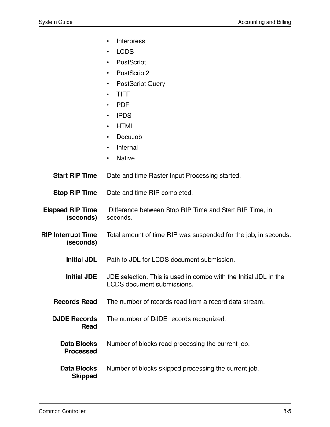 Xerox 701P40211 manual Seconds, Read, Processed, Skipped 