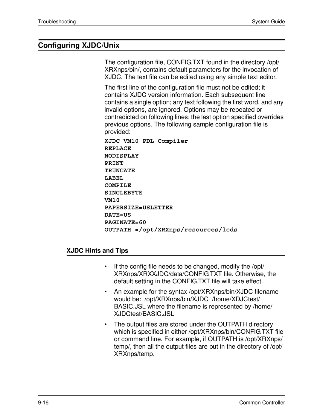 Xerox 701P40211 manual Configuring XJDC/Unix, Xjdc Hints and Tips 