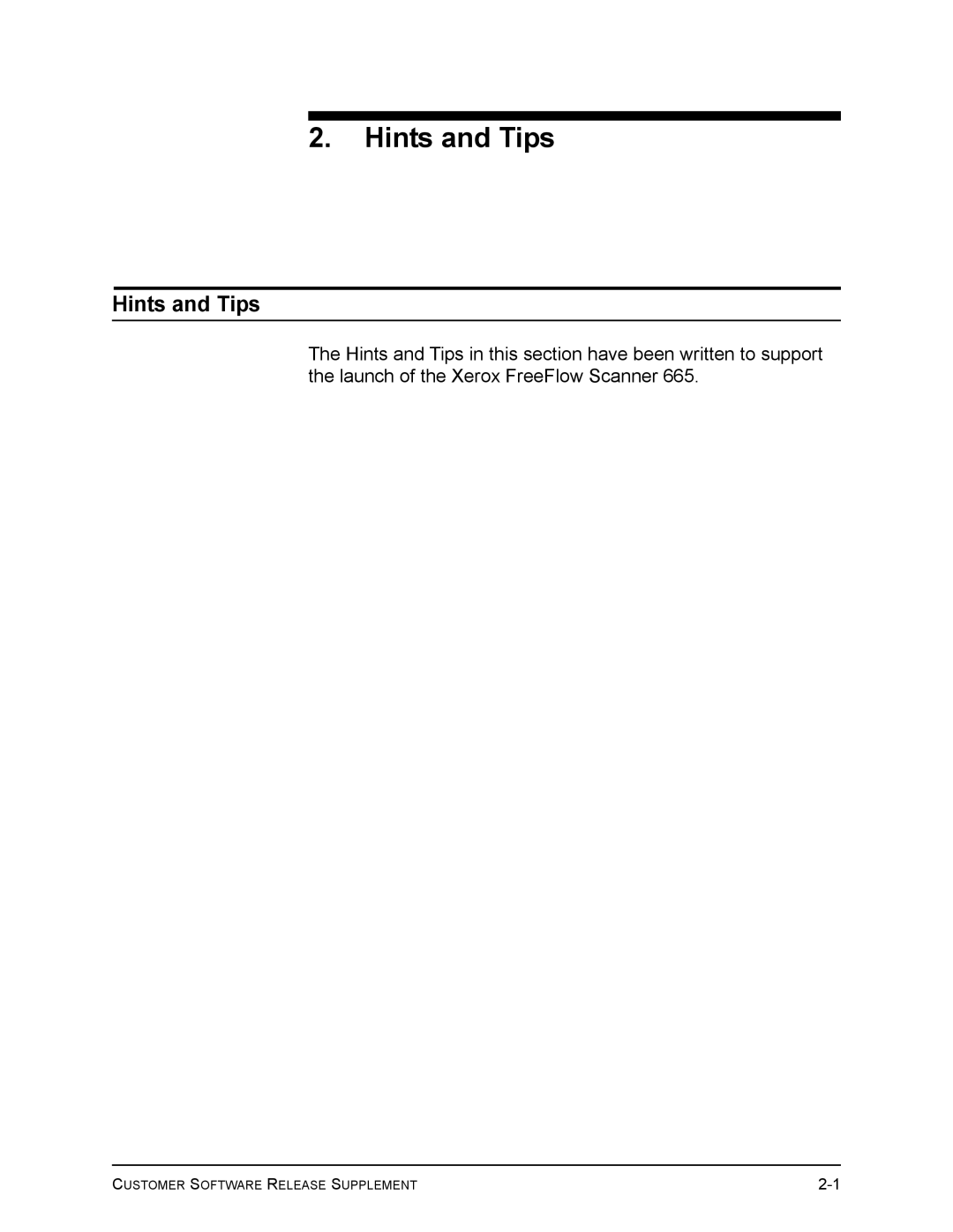 Xerox 701P41834 manual Hints and Tips 