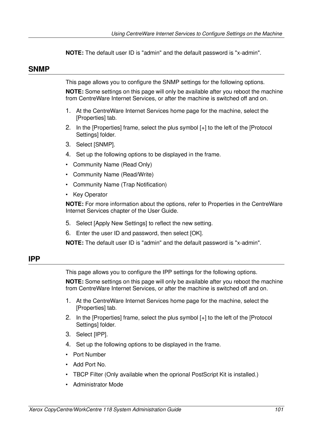 Xerox 701P42722_EN manual Snmp 