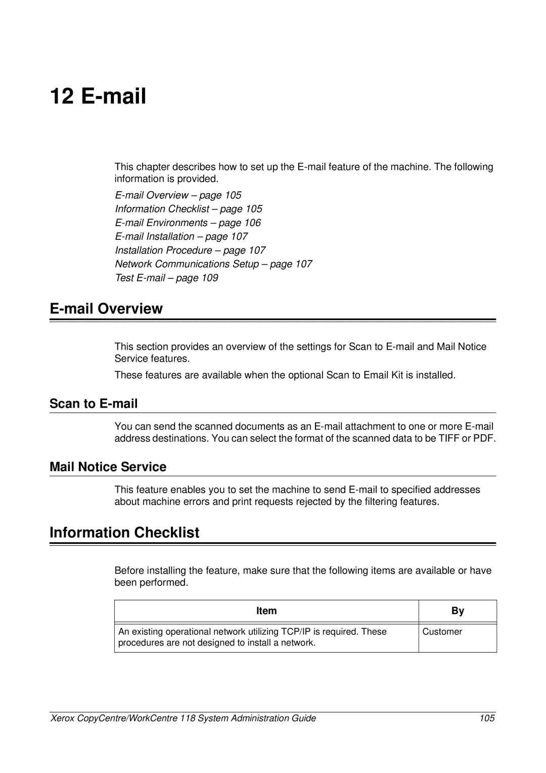 Xerox 701P42722_EN manual Mail Overview, Scan to E-mail Mail Notice Service 