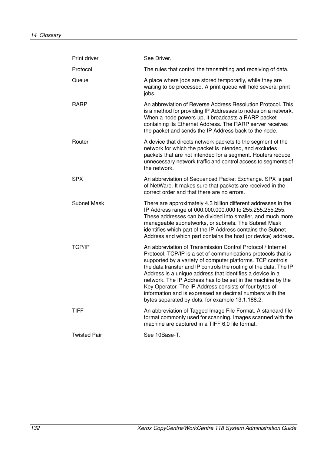 Xerox 701P42722_EN manual Rarp 