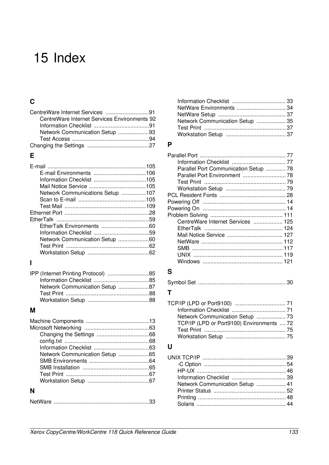 Xerox 701P42722_EN manual Index 