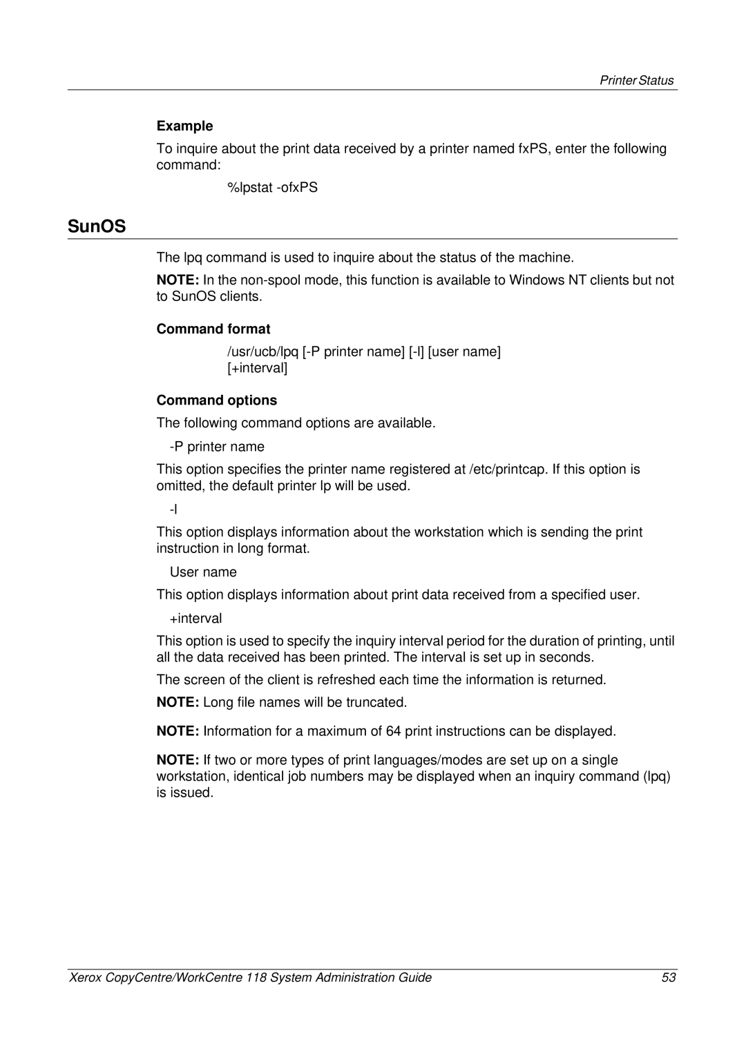 Xerox 701P42722_EN manual Lpstat -ofxPS 