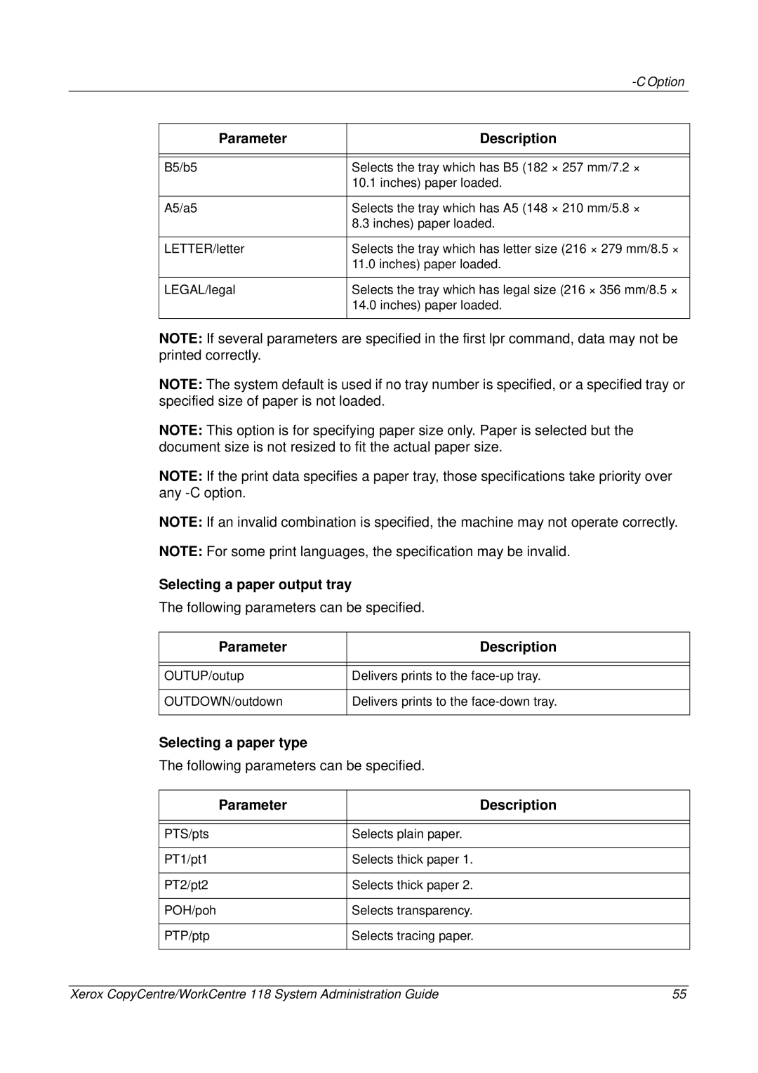 Xerox 701P42722_EN manual Selecting a paper output tray, Selecting a paper type 