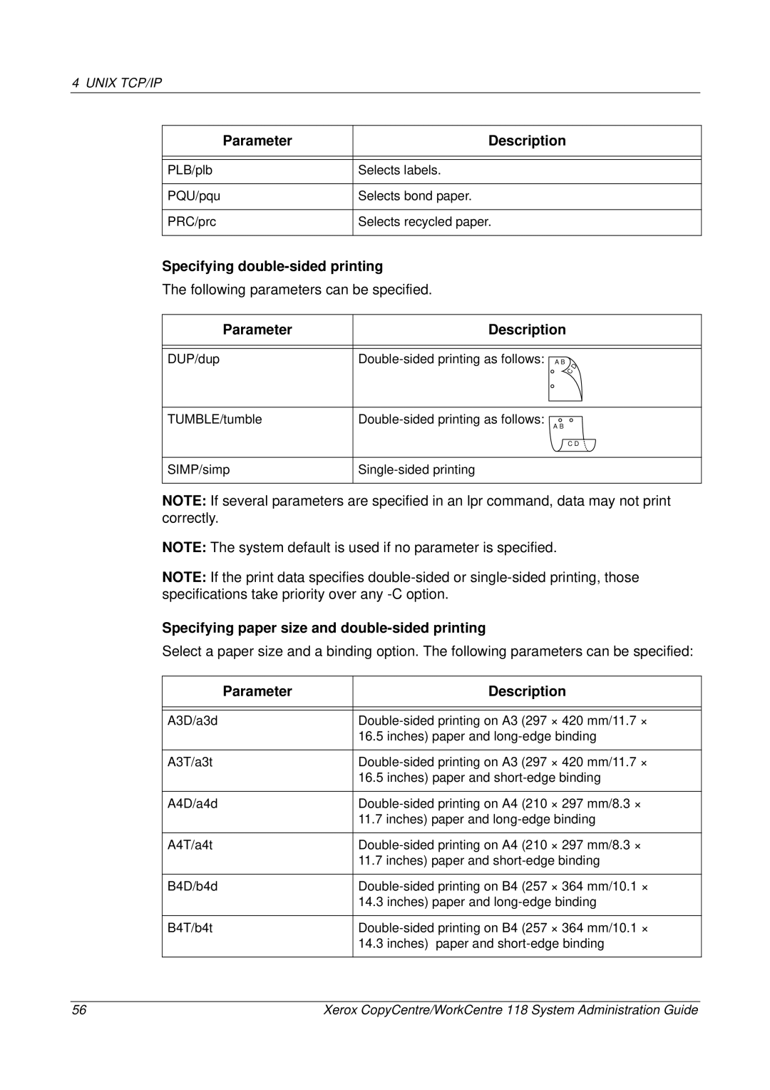 Xerox 701P42722_EN manual Specifying double-sided printing, Specifying paper size and double-sided printing 