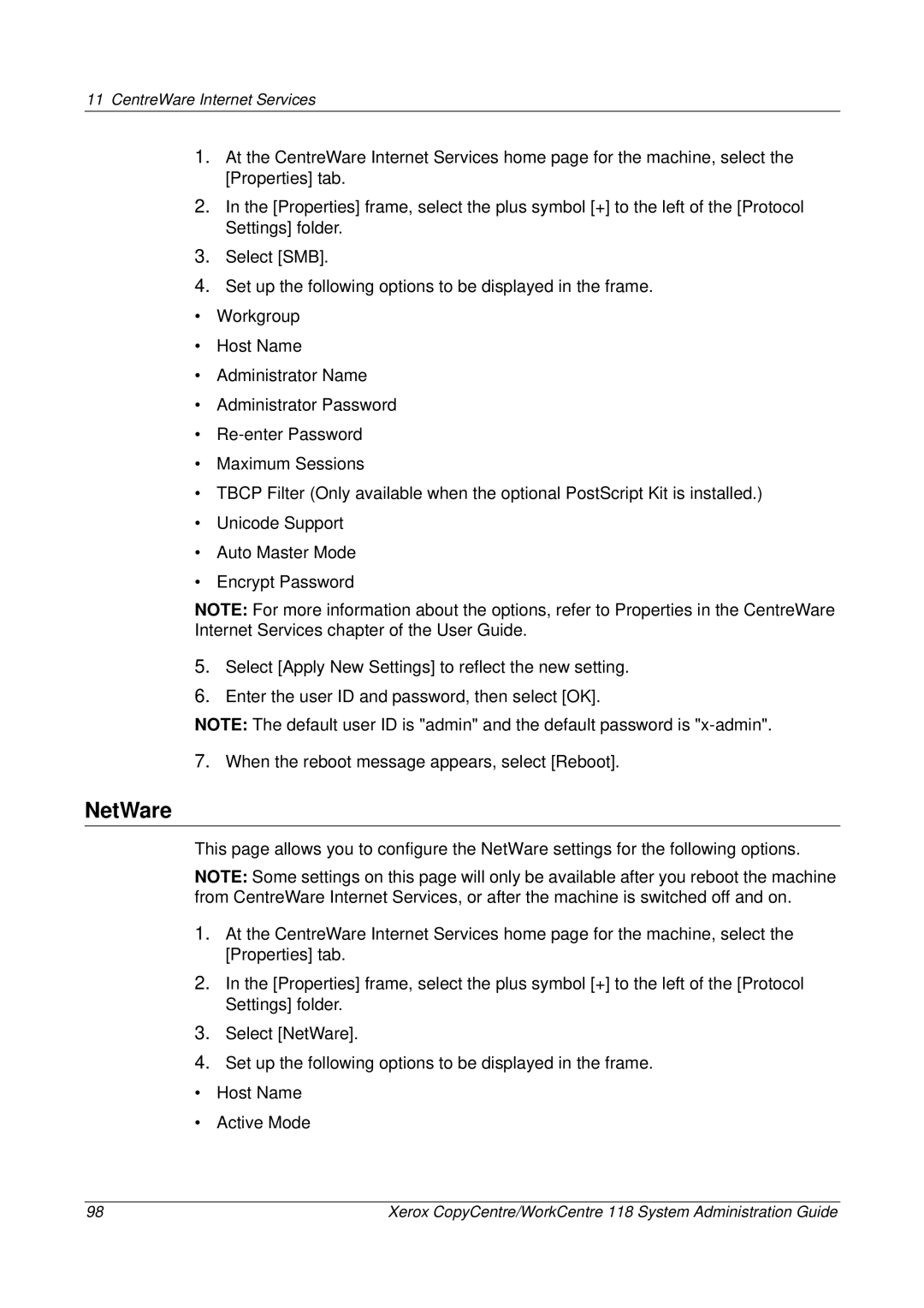 Xerox 701P42722_EN manual NetWare 