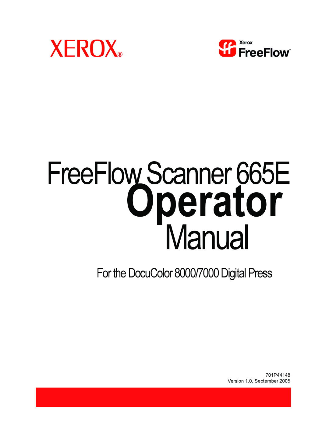 Xerox 701P44148 manual Operator 