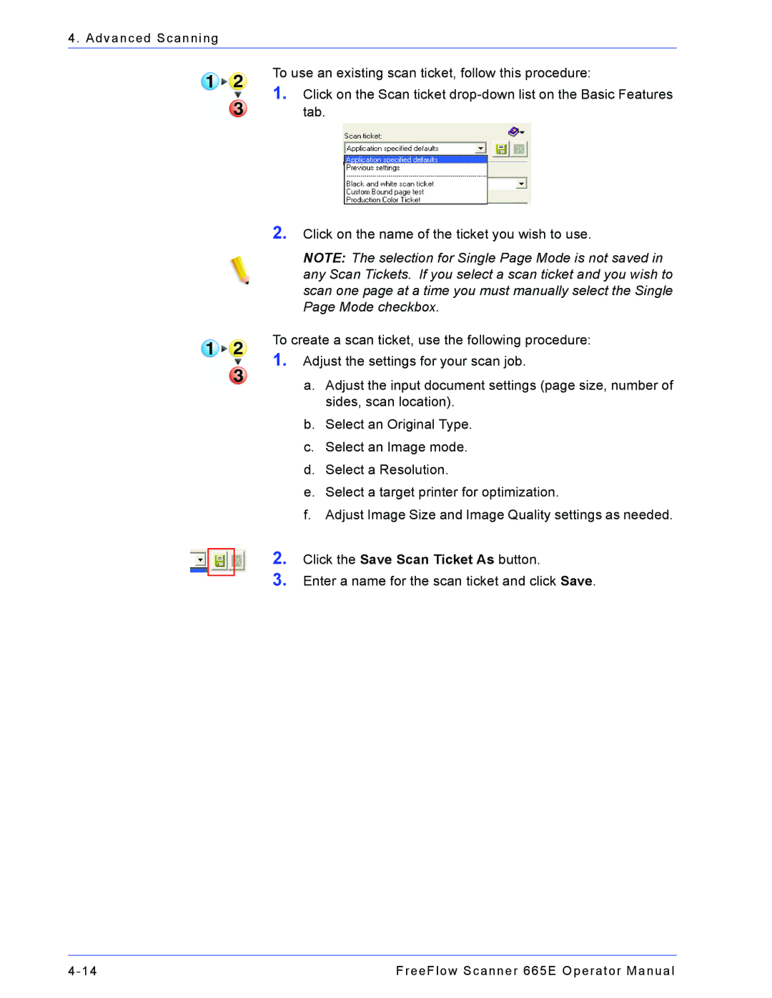 Xerox 701P44148 manual Click the Save Scan Ticket As button 