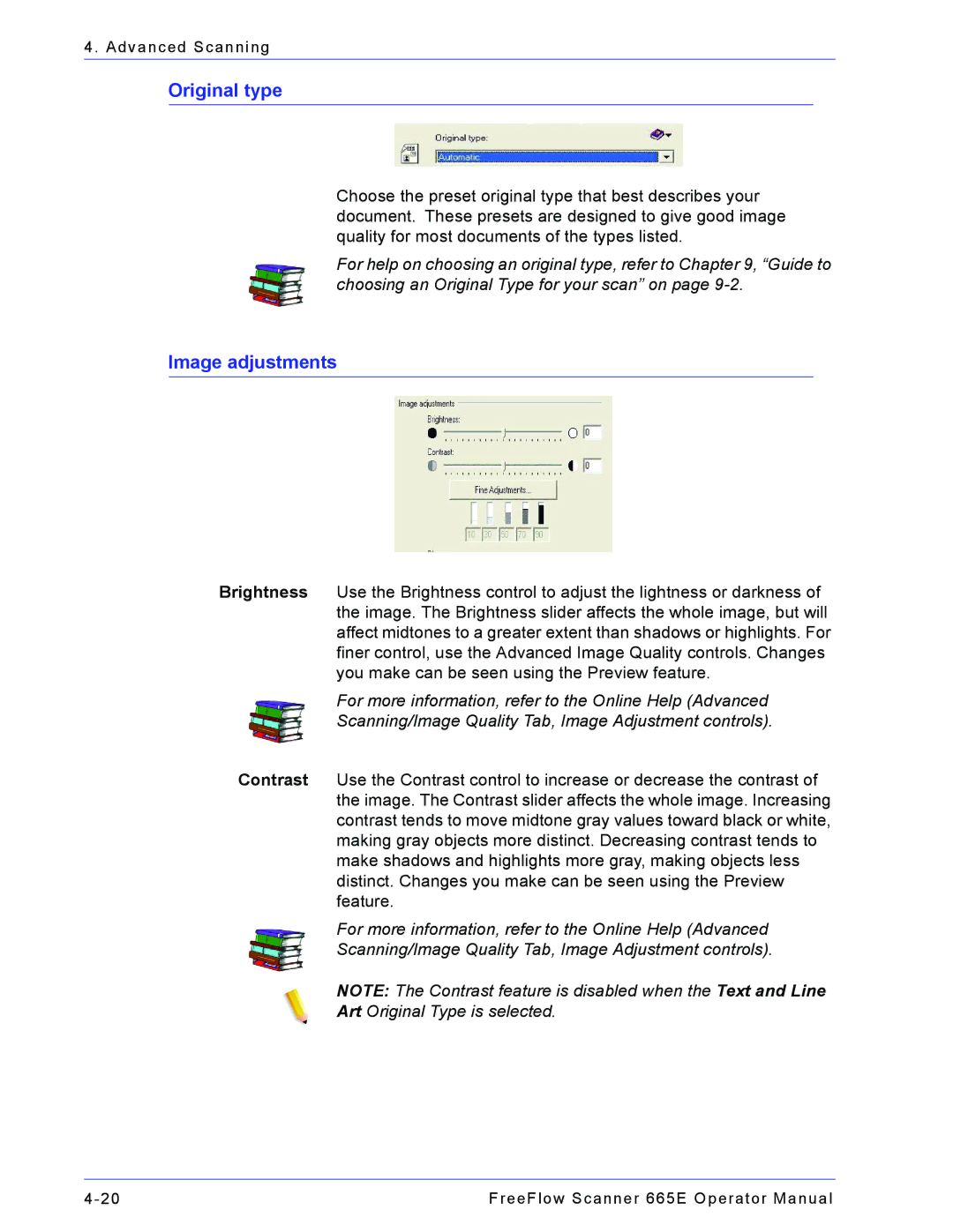 Xerox 701P44148 manual Original type, Image adjustments 