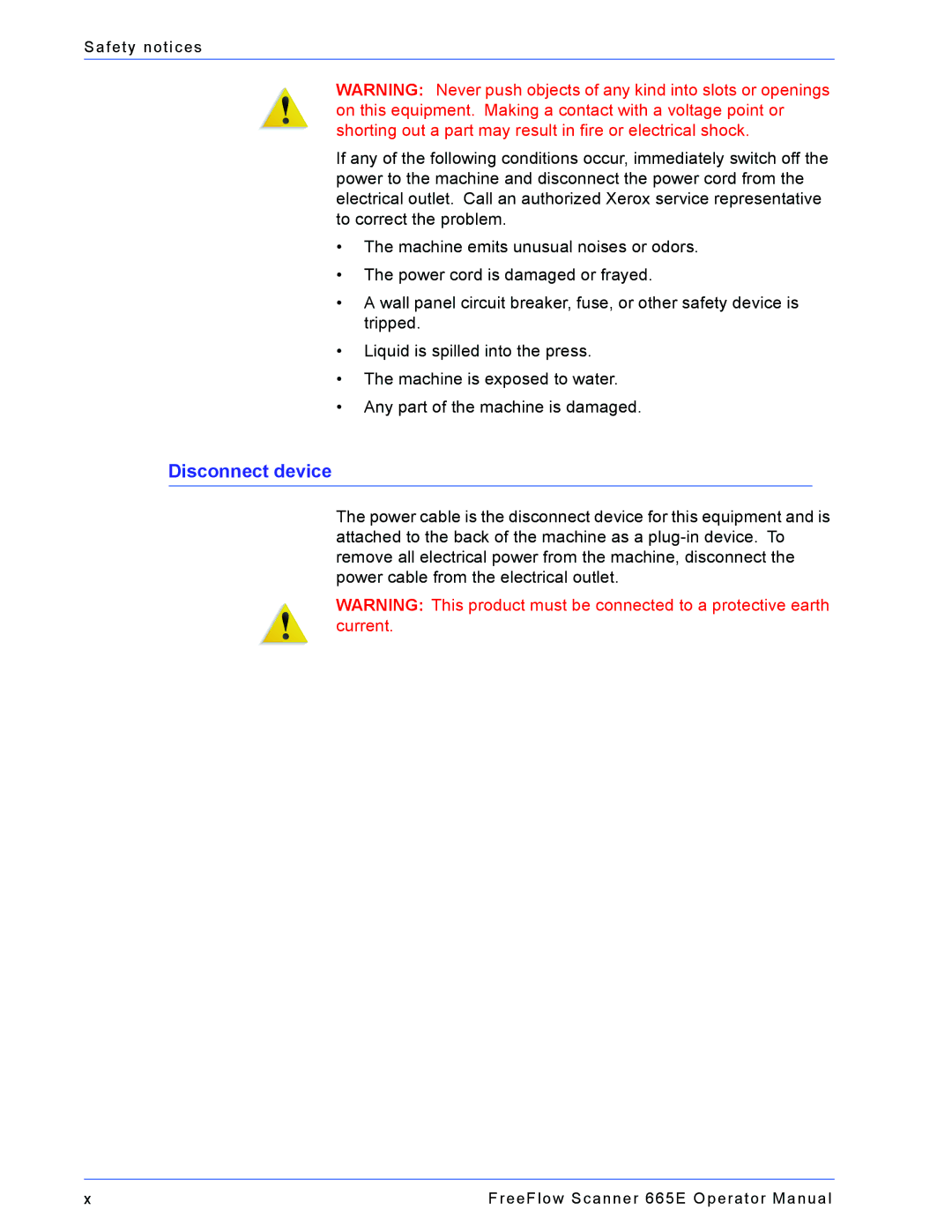 Xerox 701P44148 manual Disconnect device 