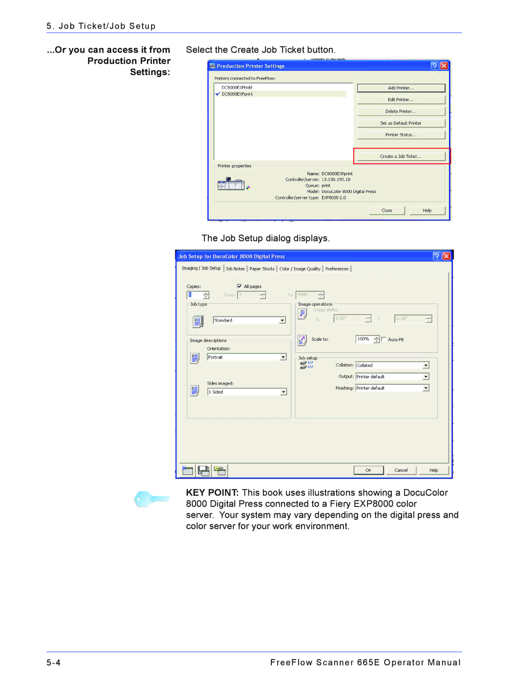 Xerox 701P44148 manual Production Printer Settings 