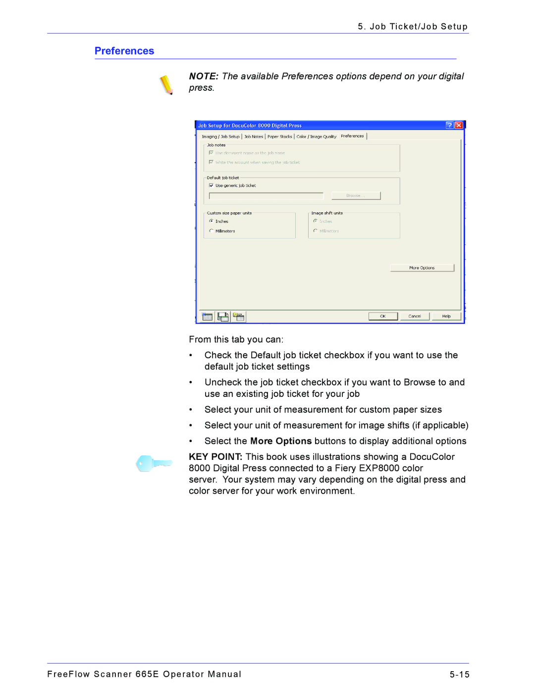 Xerox 701P44148 manual Preferences 