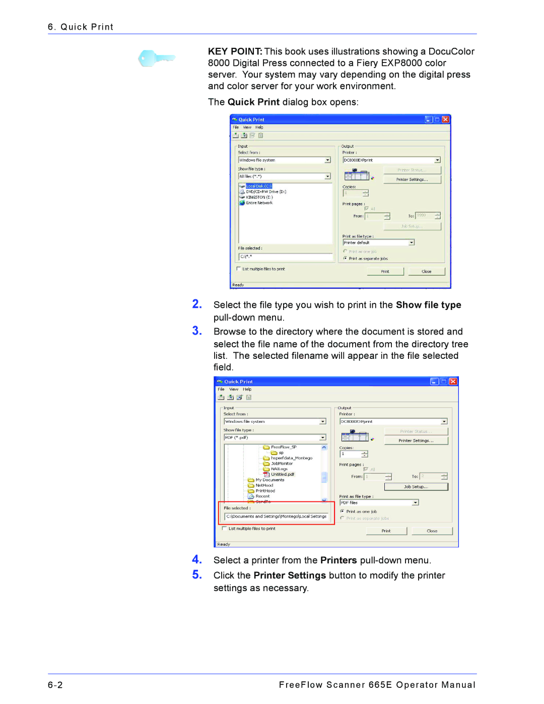 Xerox 701P44148 manual Quick Print 