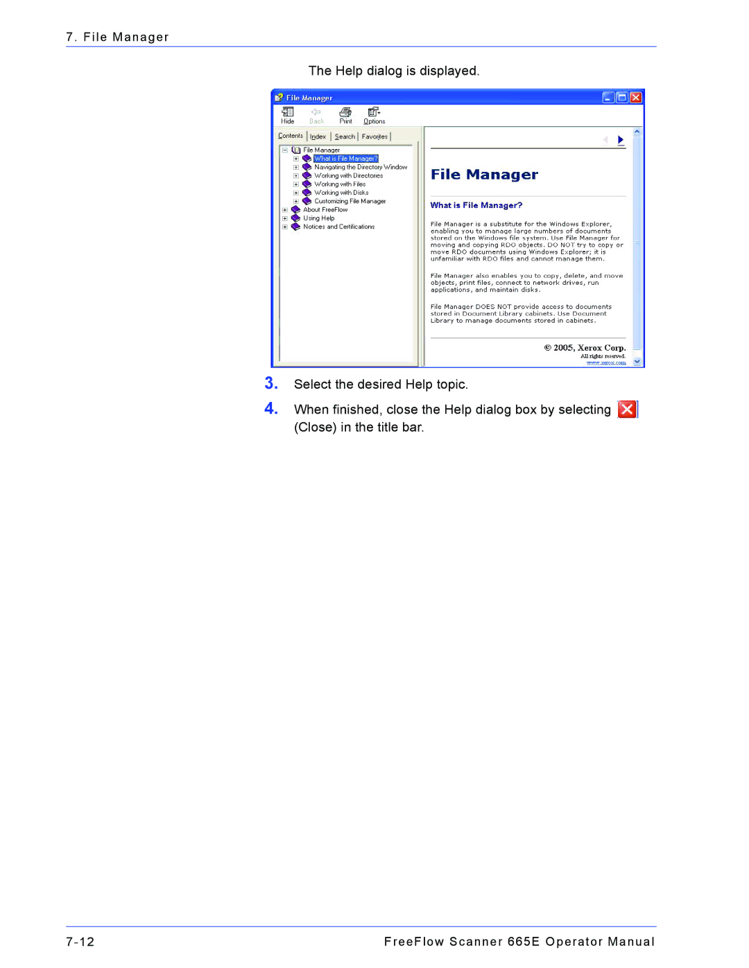 Xerox 701P44148 manual File Manager 