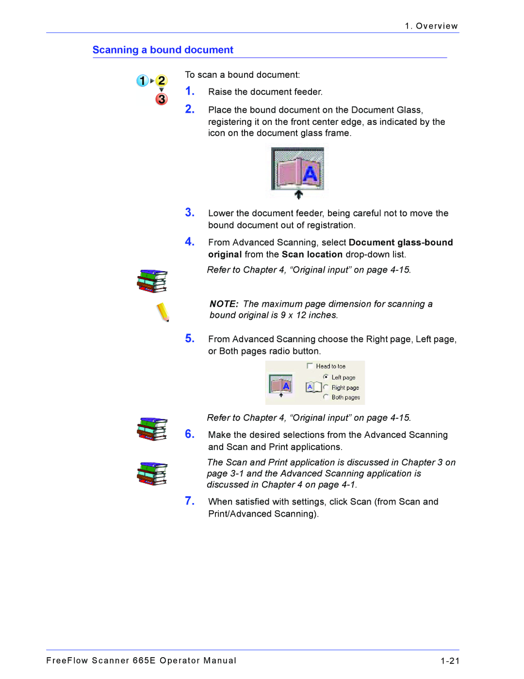 Xerox 701P44148 manual Scanning a bound document 