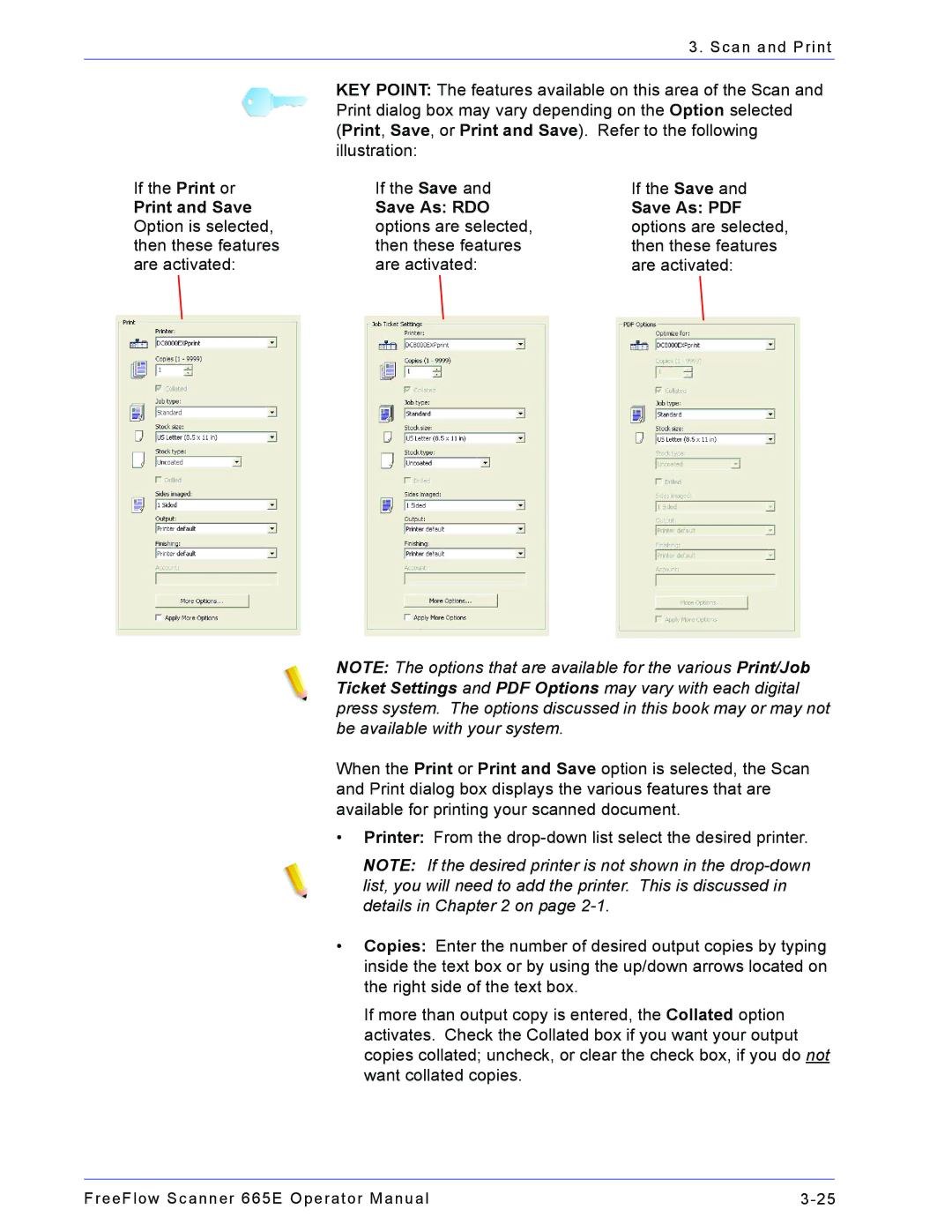 Xerox 701P44148 manual Print and Save Save As RDO 