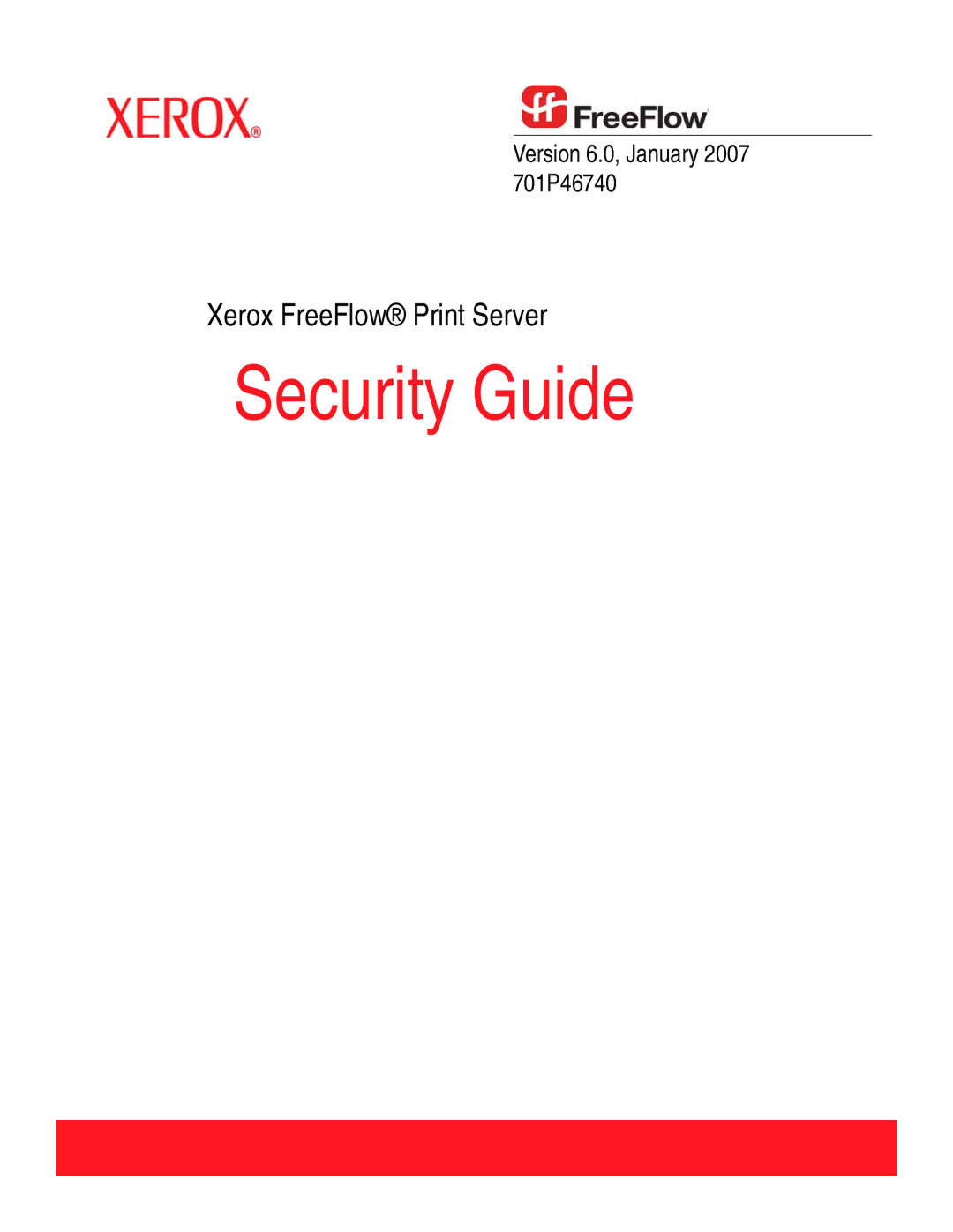 Xerox 701P46740 manual Security Guide 