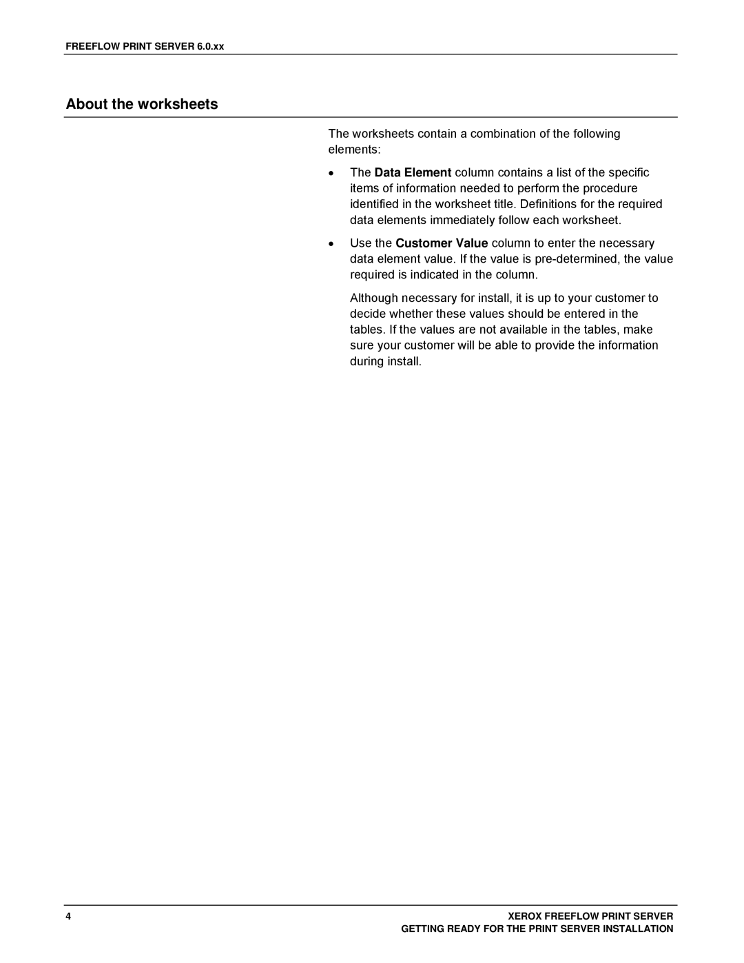 Xerox 701P46985 manual About the worksheets 