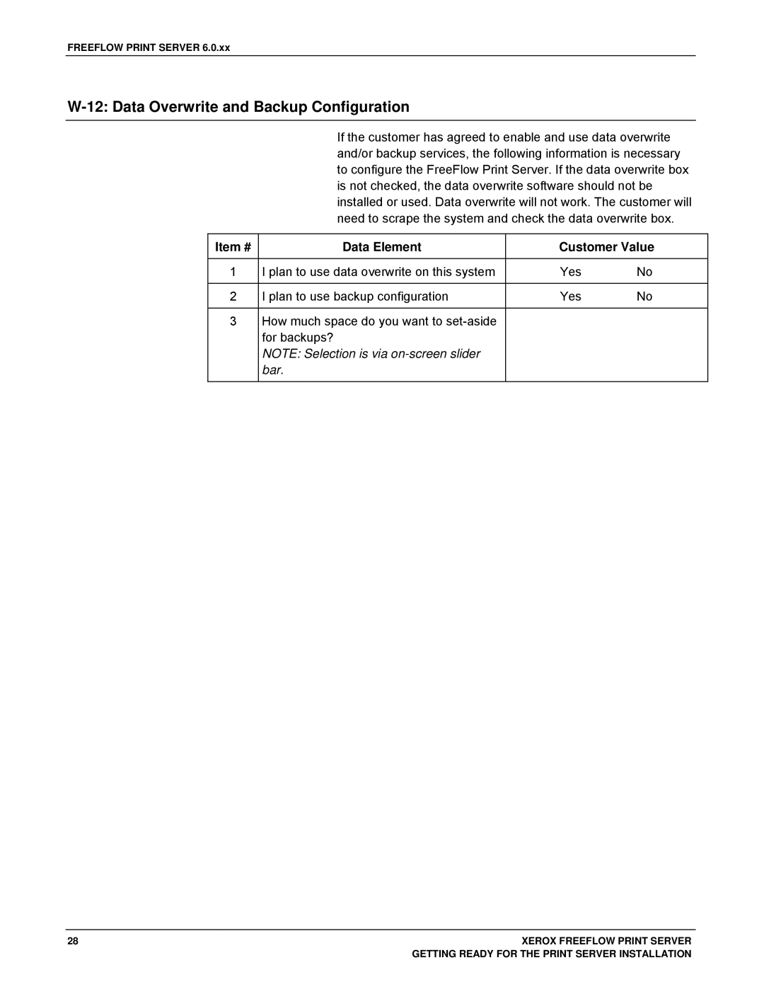 Xerox 701P46985 manual Data Overwrite and Backup Configuration 