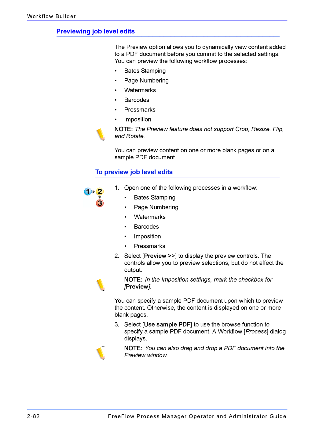 Xerox 701P47169 manual Previewing job level edits, To preview job level edits 