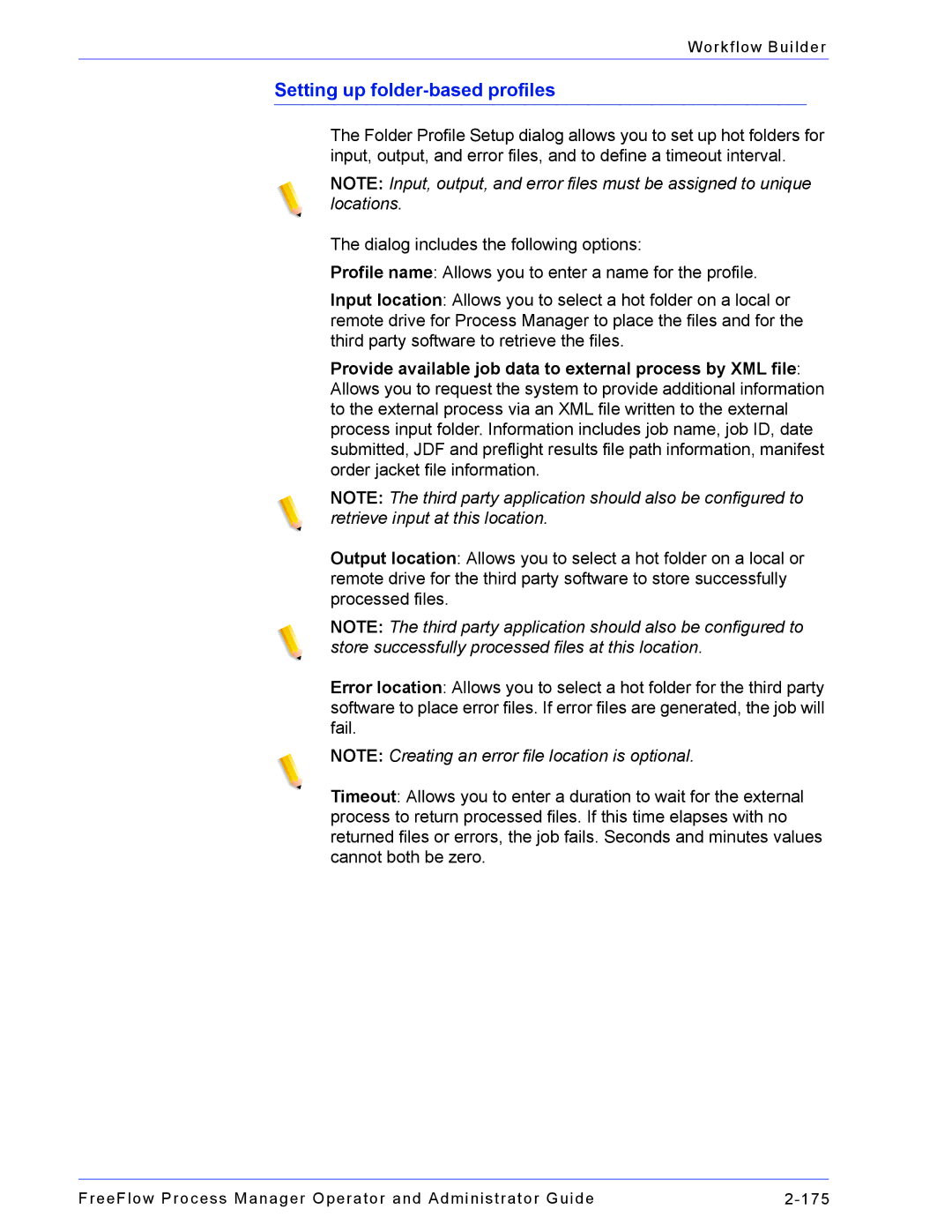 Xerox 701P47169 manual Setting up folder-based profiles 