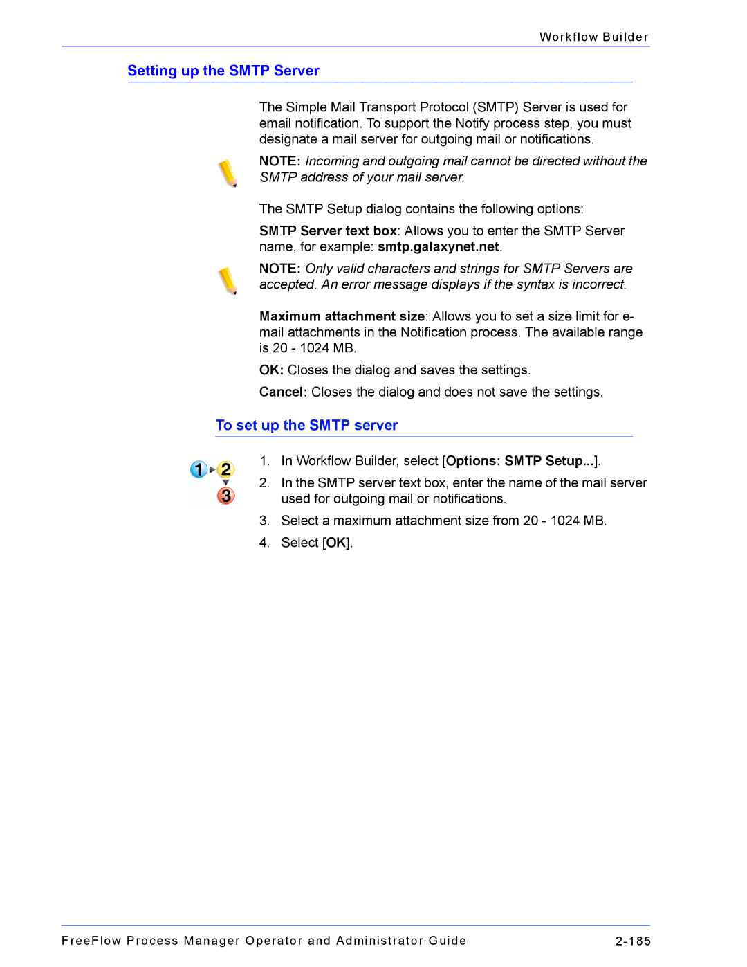 Xerox 701P47169 manual Setting up the Smtp Server, To set up the Smtp server 