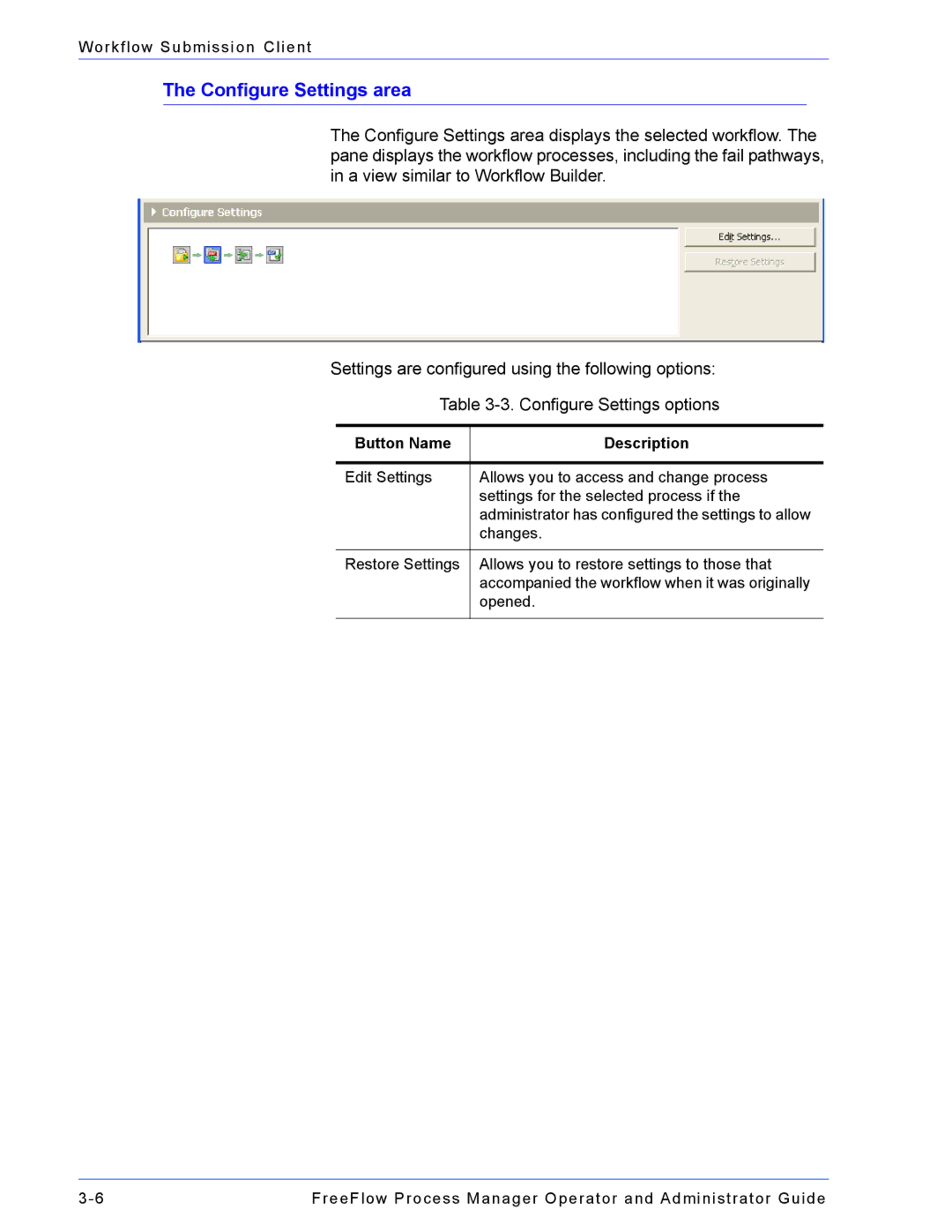 Xerox 701P47169 manual Configure Settings area 