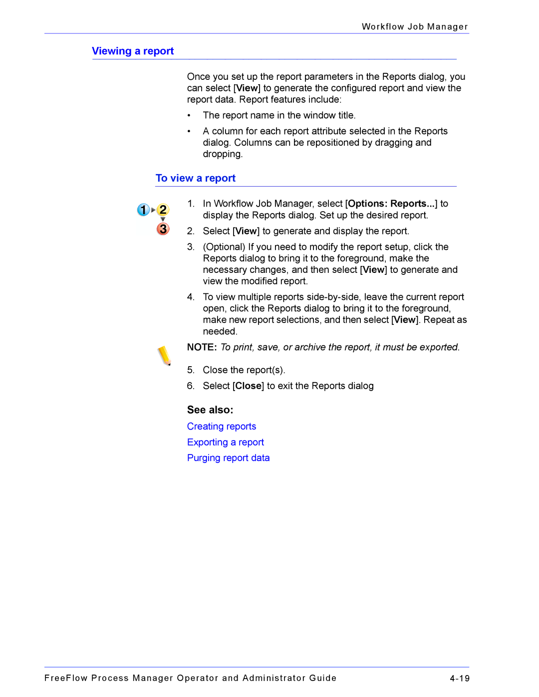 Xerox 701P47169 manual Viewing a report, To view a report 