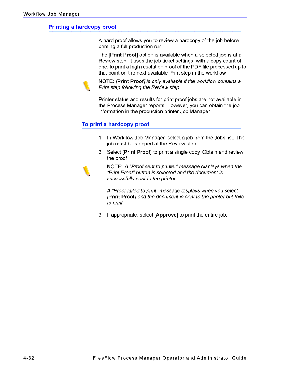 Xerox 701P47169 manual Printing a hardcopy proof, To print a hardcopy proof 