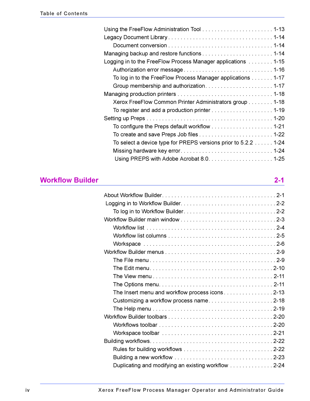 Xerox 701P47169 manual Workflow Builder 