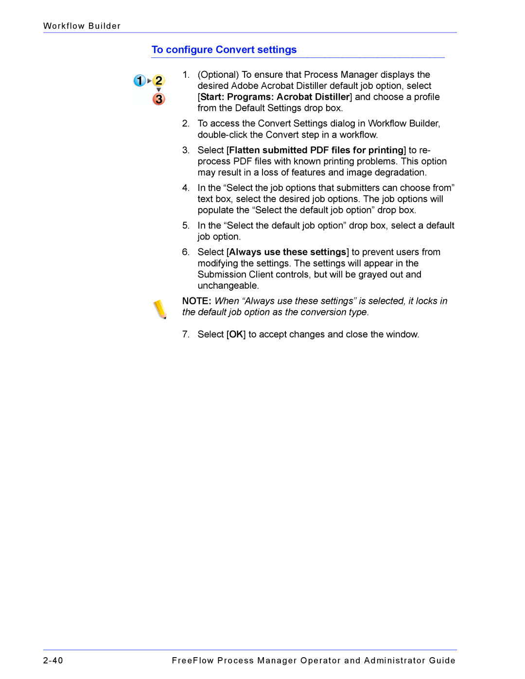 Xerox 701P47169 manual To configure Convert settings 