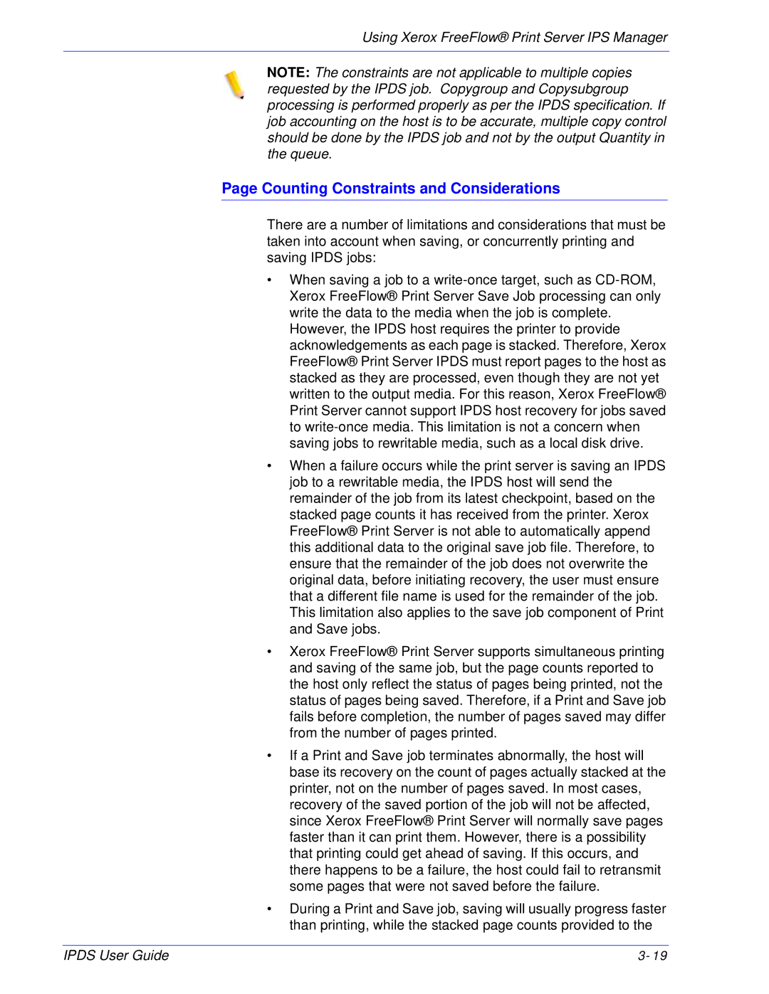 Xerox 701P47301 manual Counting Constraints and Considerations 