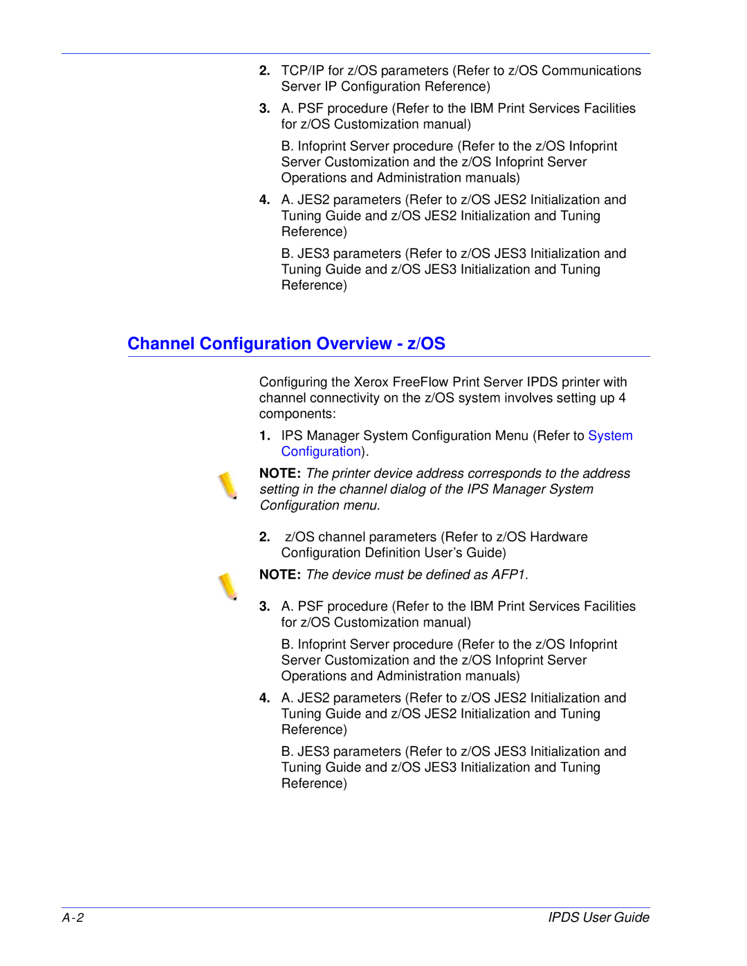 Xerox 701P47301 manual Channel Configuration Overview z/OS 