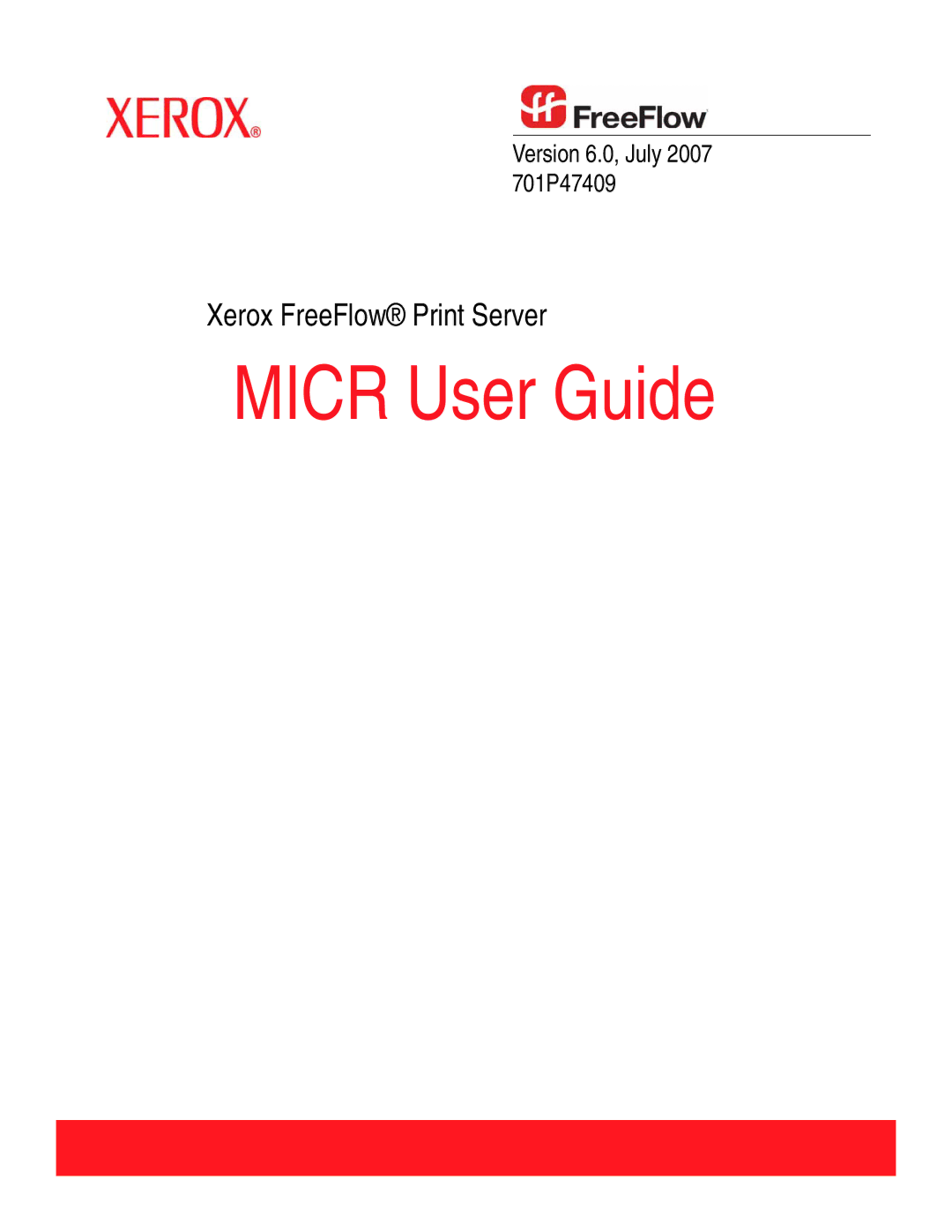 Xerox 701P47409 manual Micr User Guide 