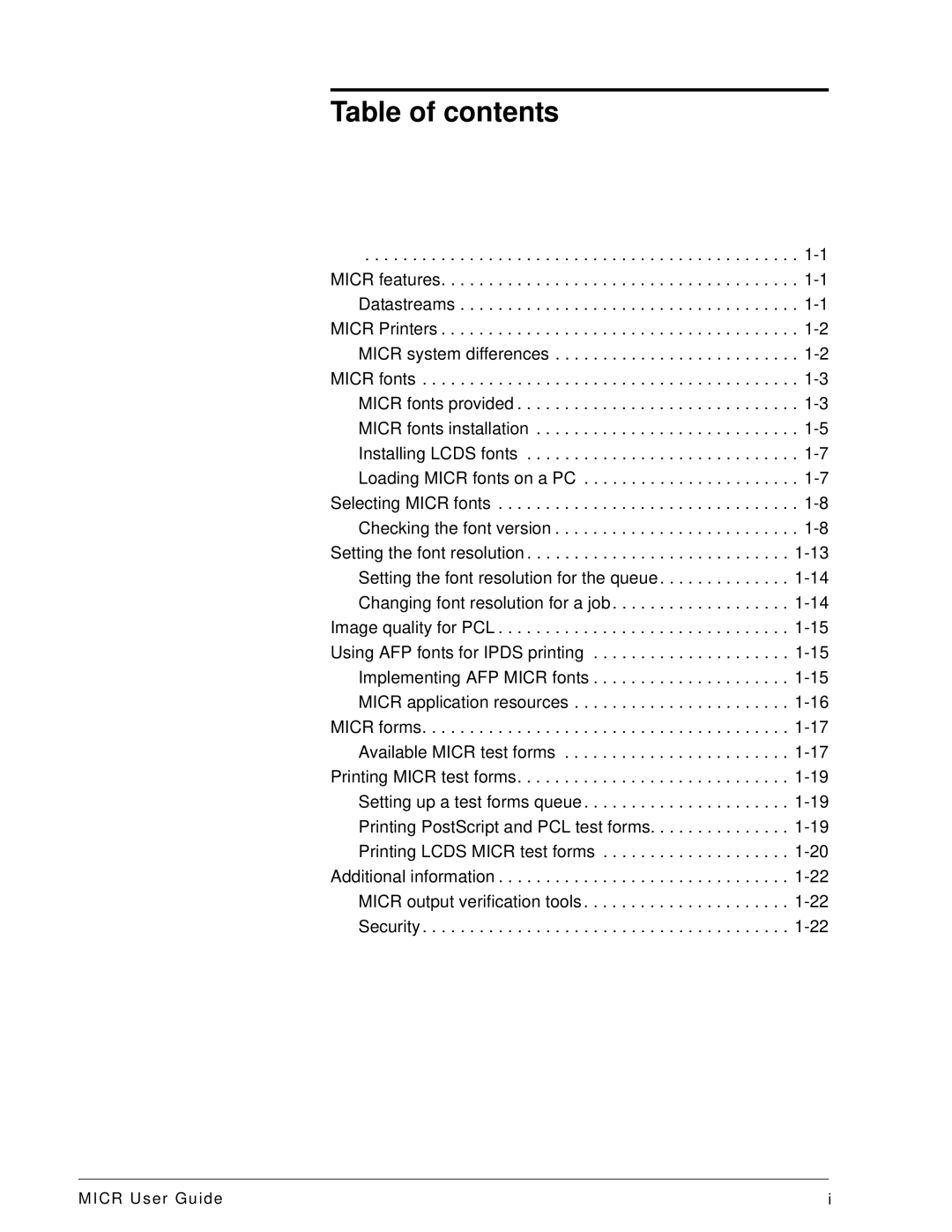 Xerox 701P47409 manual Table of contents 