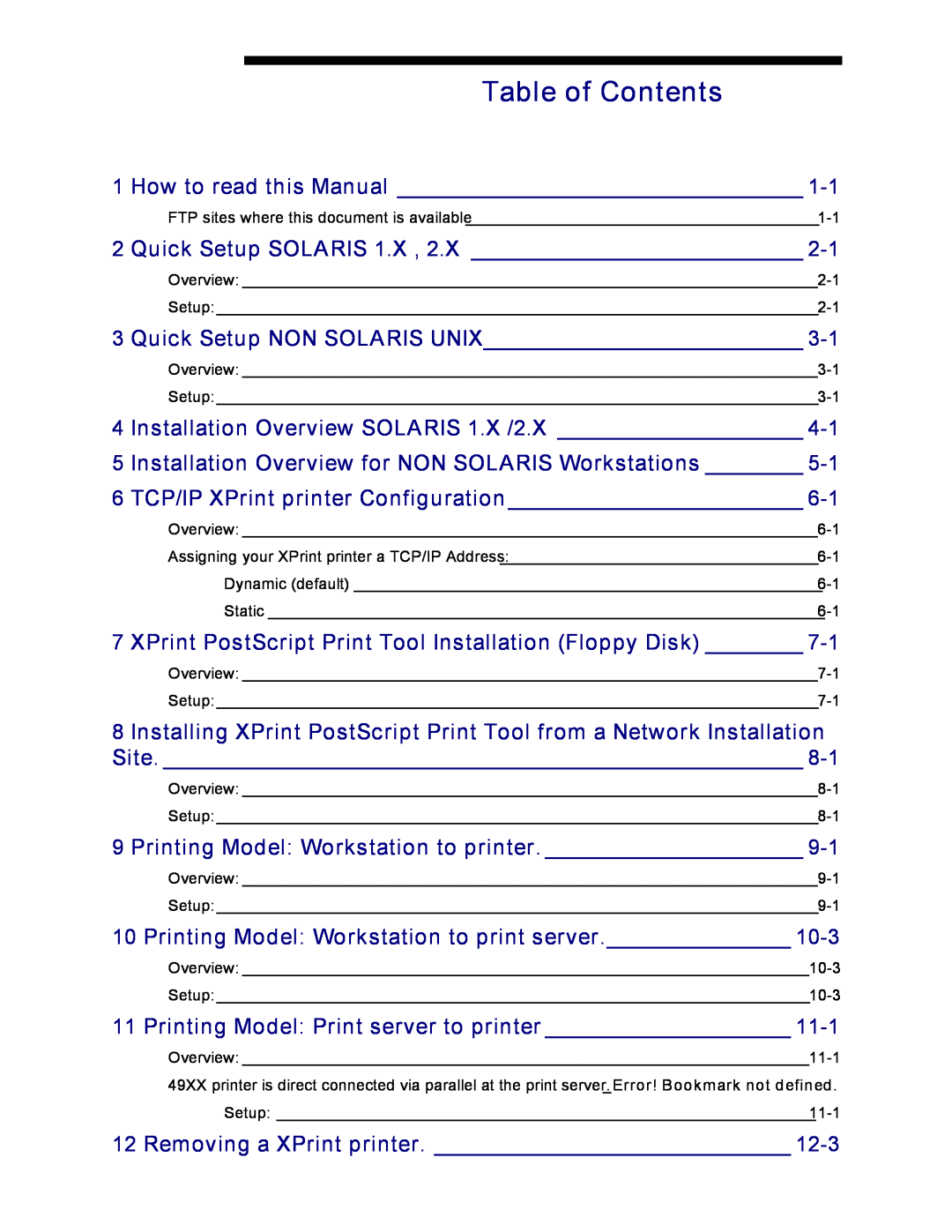 Xerox 701P91273 manual Table of Contents 