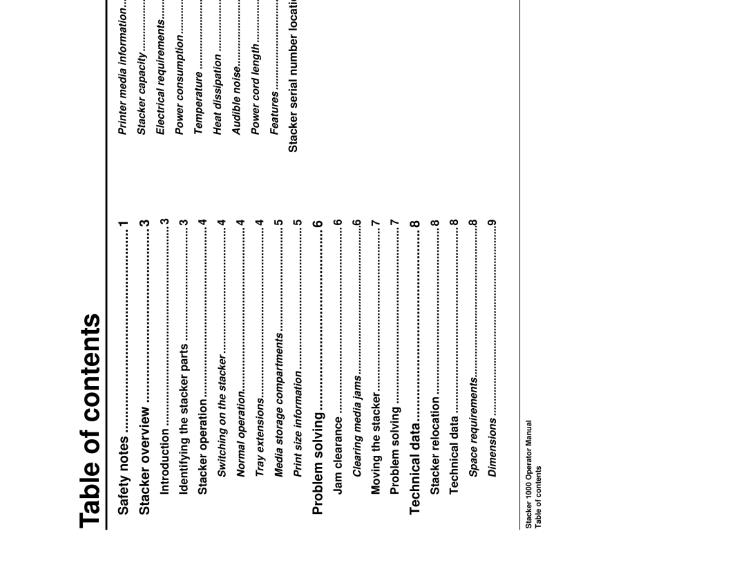 Xerox 701P98048 manual Table of contents 