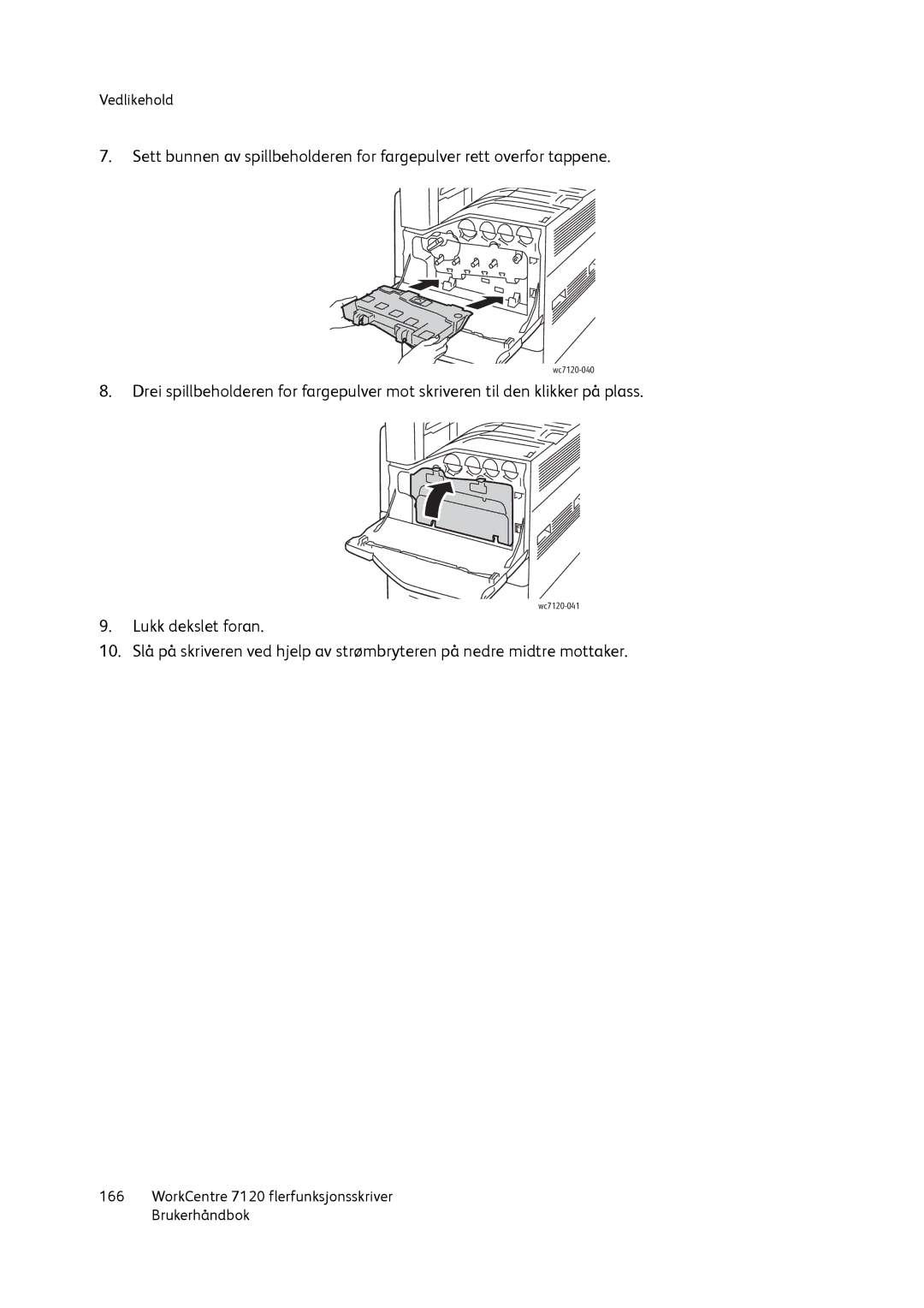 Xerox manual Wc7120-040 