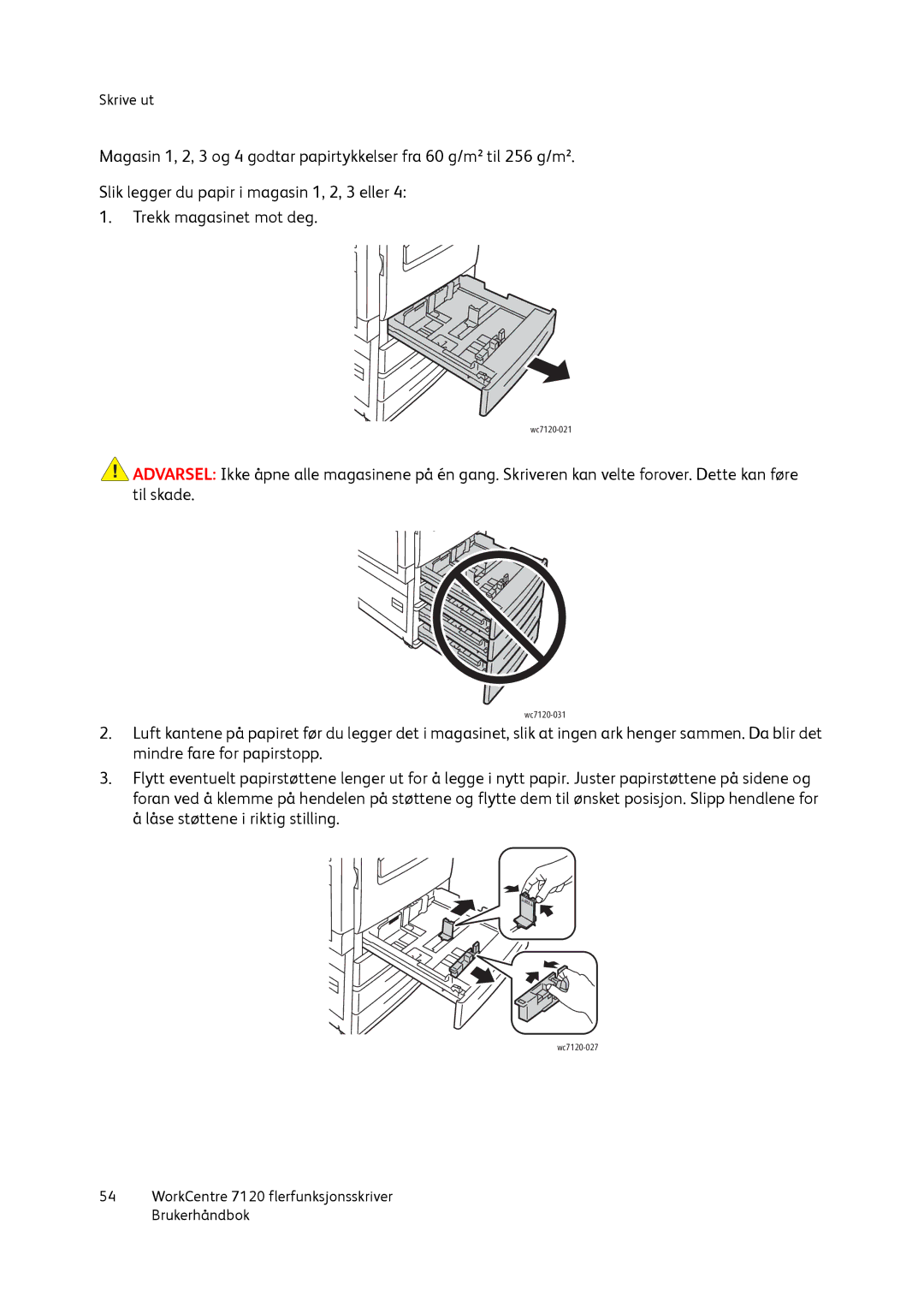 Xerox manual Wc7120-021 Wc7120-031 