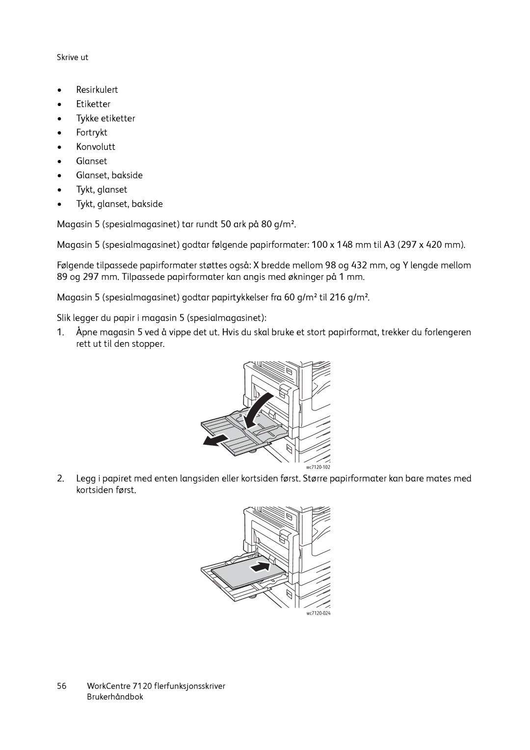 Xerox manual Wc7120-102 