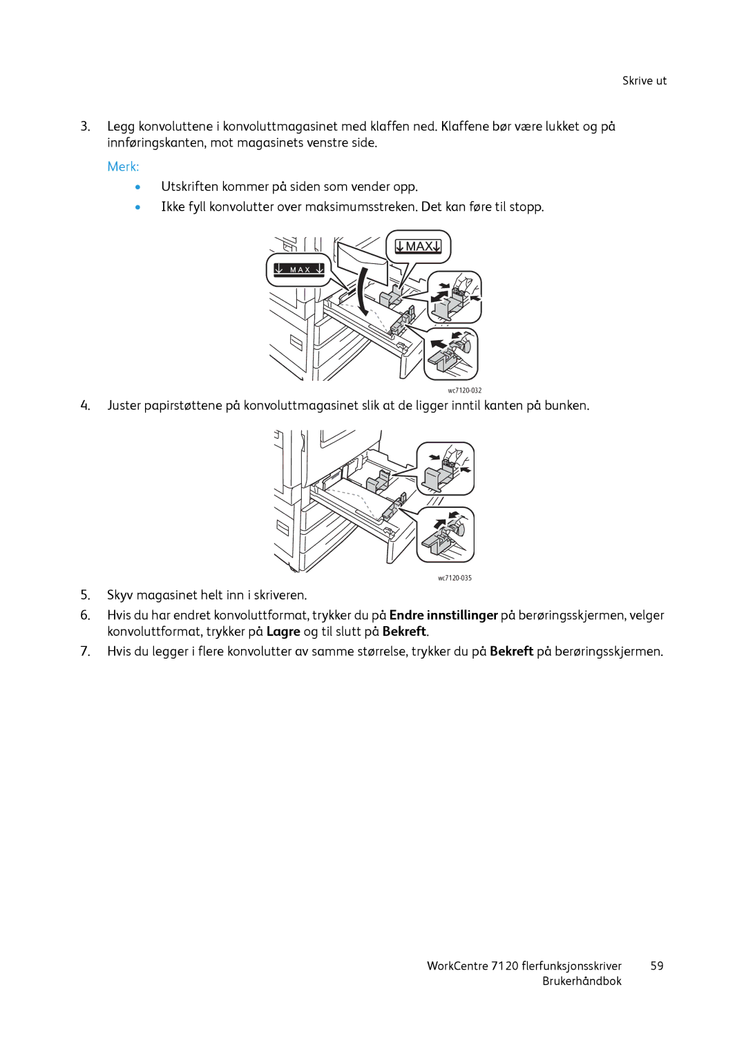 Xerox manual Wc7120-032 