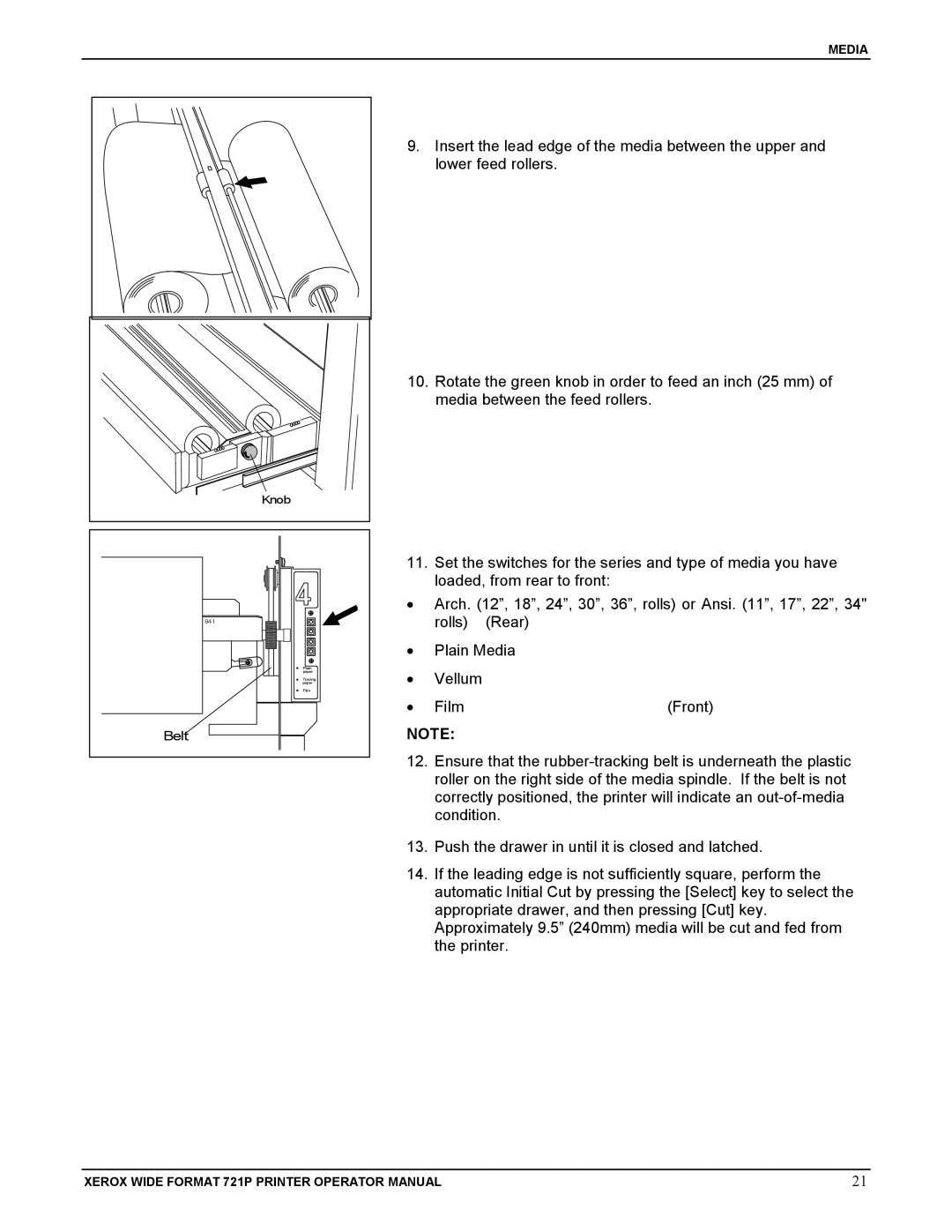 Xerox 721P manual Belt 