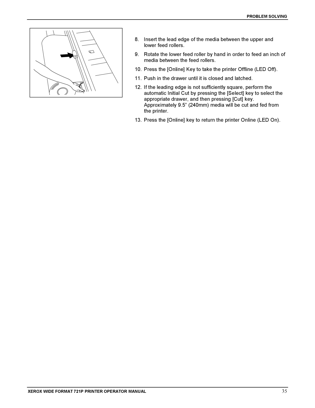 Xerox 721P manual Problem Solving 